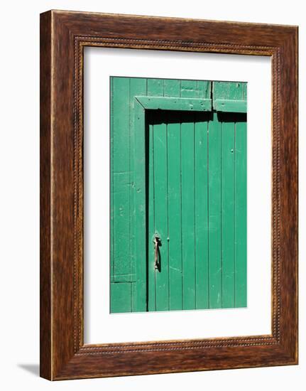 Farm, Green Barn Door, Detail-Catharina Lux-Framed Photographic Print