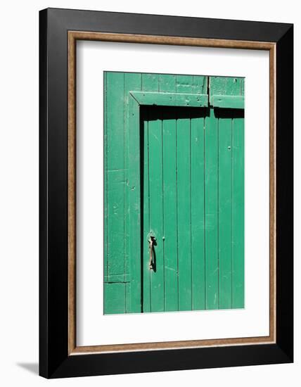 Farm, Green Barn Door, Detail-Catharina Lux-Framed Photographic Print