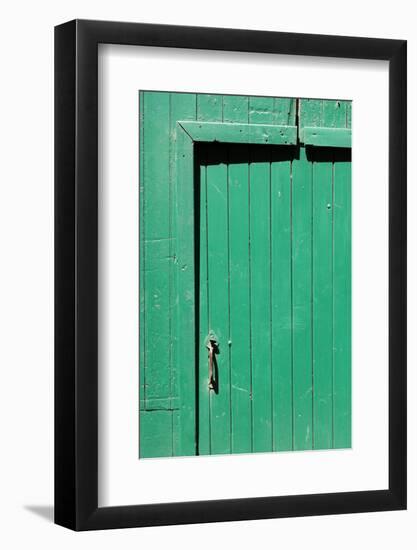 Farm, Green Barn Door, Detail-Catharina Lux-Framed Photographic Print