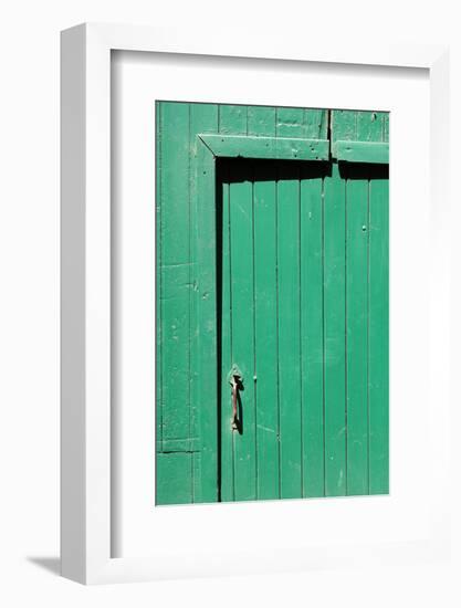 Farm, Green Barn Door, Detail-Catharina Lux-Framed Photographic Print