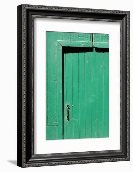 Farm, Green Barn Door, Detail-Catharina Lux-Framed Photographic Print