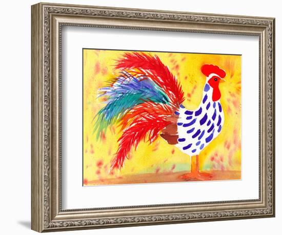 Farm House Rooster II-Beverly Dyer-Framed Art Print