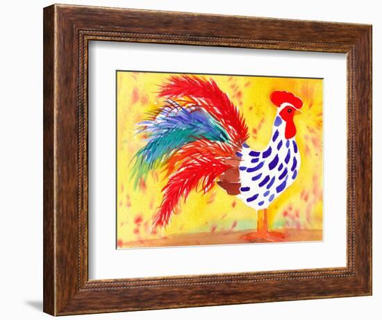 Farm House Rooster II-Beverly Dyer-Framed Art Print