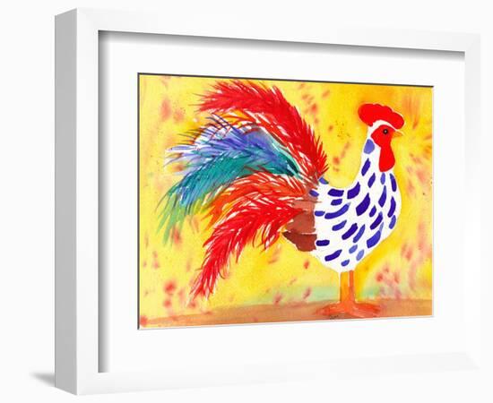 Farm House Rooster II-Beverly Dyer-Framed Art Print