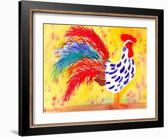 Farm House Rooster II-Beverly Dyer-Framed Art Print