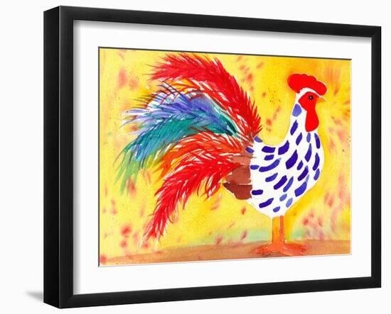 Farm House Rooster II-Beverly Dyer-Framed Art Print