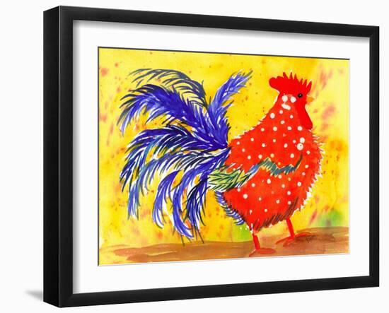 Farm House Rooster III-Beverly Dyer-Framed Art Print