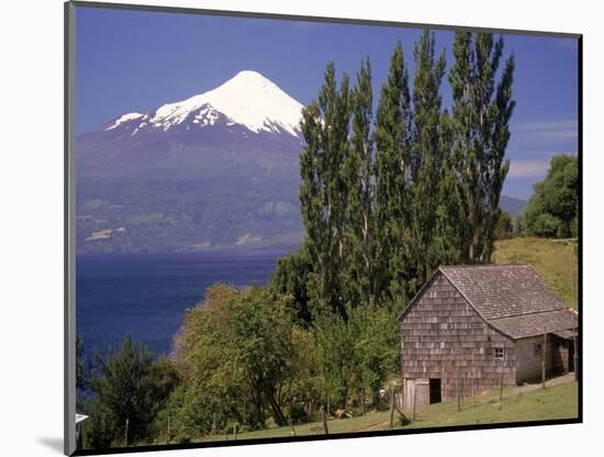 Farm House with Mountain in Background, Chile-Walter Bibikow-Mounted Photographic Print