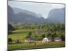 Farm Houses and Mountains, Vinales Valley, Cuba, West Indies, Caribbean, Central America-Christian Kober-Mounted Photographic Print