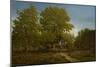 Farm in the Landes, 1844-67 (Oil on Canvas)-Theodore Rousseau-Mounted Giclee Print