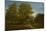Farm in the Landes, 1844-67 (Oil on Canvas)-Theodore Rousseau-Mounted Giclee Print