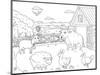Farm - Kids Design Coloring Art-null-Mounted Coloring Poster