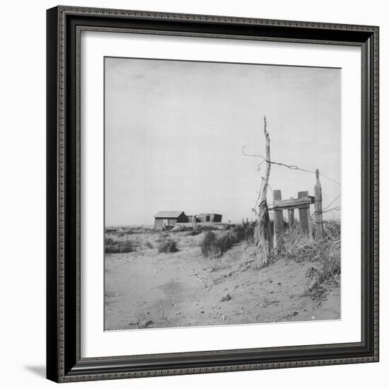 Farm Land in Drought-Stricken Area, Barren Land-null-Framed Photographic Print