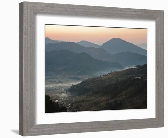 Farm Land, Pokhara Valley, Gandak, Nepal, Himalayas, Asia-Mark Chivers-Framed Photographic Print