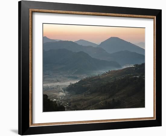 Farm Land, Pokhara Valley, Gandak, Nepal, Himalayas, Asia-Mark Chivers-Framed Photographic Print