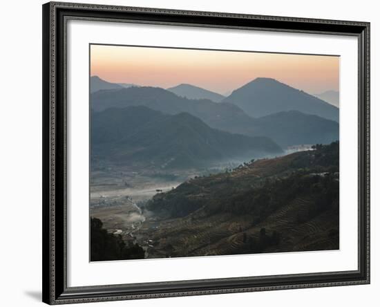 Farm Land, Pokhara Valley, Gandak, Nepal, Himalayas, Asia-Mark Chivers-Framed Photographic Print