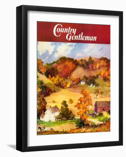 "Farm Landscape," Country Gentleman Cover, November 1, 1940-null-Framed Giclee Print