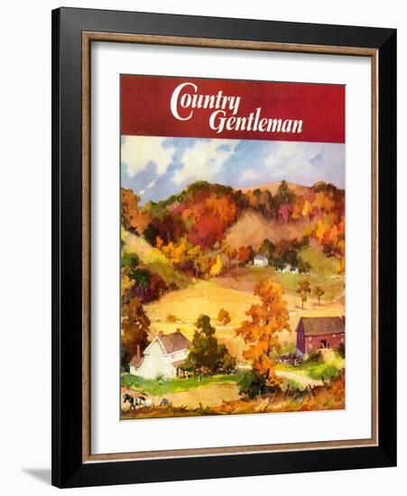 "Farm Landscape," Country Gentleman Cover, November 1, 1940-null-Framed Giclee Print