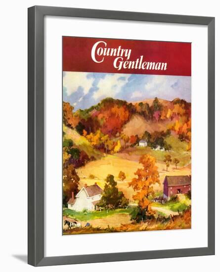 "Farm Landscape," Country Gentleman Cover, November 1, 1940-null-Framed Giclee Print