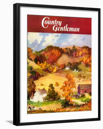 "Farm Landscape," Country Gentleman Cover, November 1, 1940-null-Framed Giclee Print