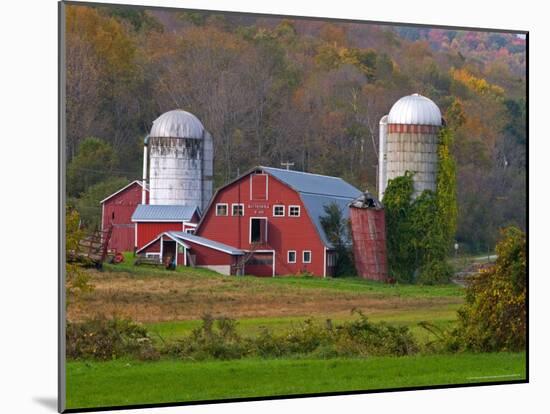 Farm Landscape in Fall Color, Arlington, Vermont, USA-Joe Restuccia III-Mounted Photographic Print