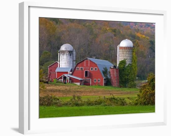 Farm Landscape in Fall Color, Arlington, Vermont, USA-Joe Restuccia III-Framed Photographic Print