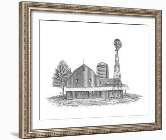 Farm Living - Barn-Lucy Francis-Framed Giclee Print