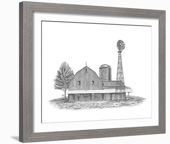 Farm Living - Barn-Lucy Francis-Framed Giclee Print