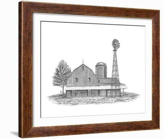 Farm Living - Barn-Lucy Francis-Framed Giclee Print