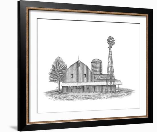 Farm Living - Barn-Lucy Francis-Framed Giclee Print