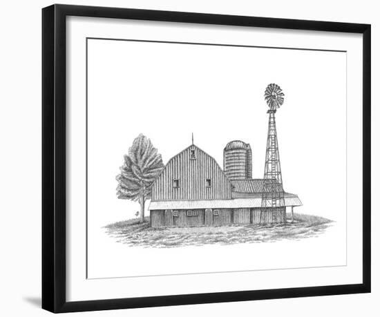 Farm Living - Barn-Lucy Francis-Framed Giclee Print