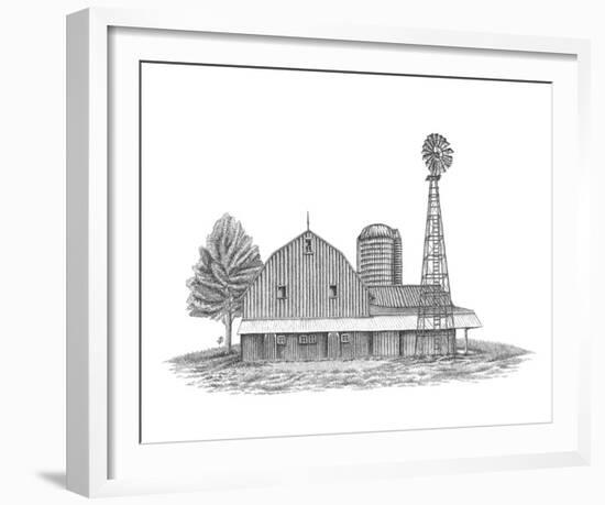 Farm Living - Barn-Lucy Francis-Framed Giclee Print