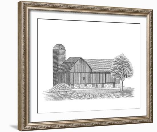 Farm Living - Silo-Lucy Francis-Framed Giclee Print