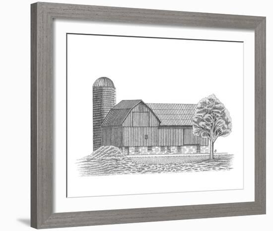 Farm Living - Silo-Lucy Francis-Framed Giclee Print