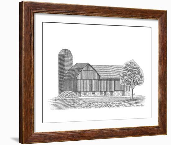 Farm Living - Silo-Lucy Francis-Framed Giclee Print