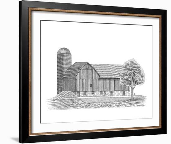 Farm Living - Silo-Lucy Francis-Framed Giclee Print