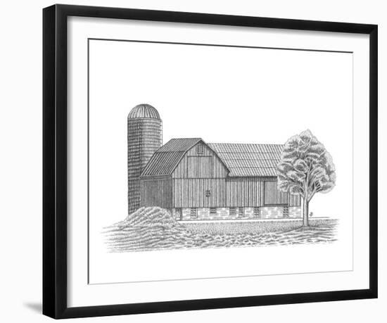 Farm Living - Silo-Lucy Francis-Framed Giclee Print