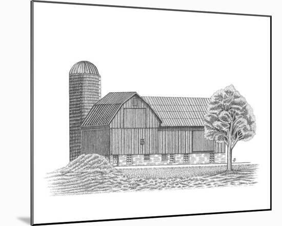 Farm Living - Silo-Lucy Francis-Mounted Giclee Print