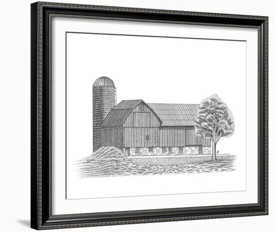 Farm Living - Silo-Lucy Francis-Framed Giclee Print