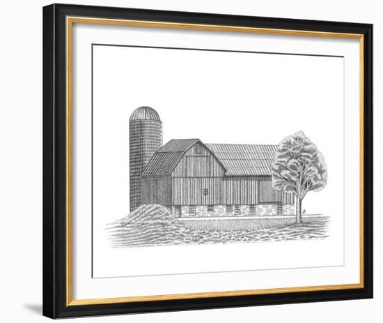 Farm Living - Silo-Lucy Francis-Framed Giclee Print