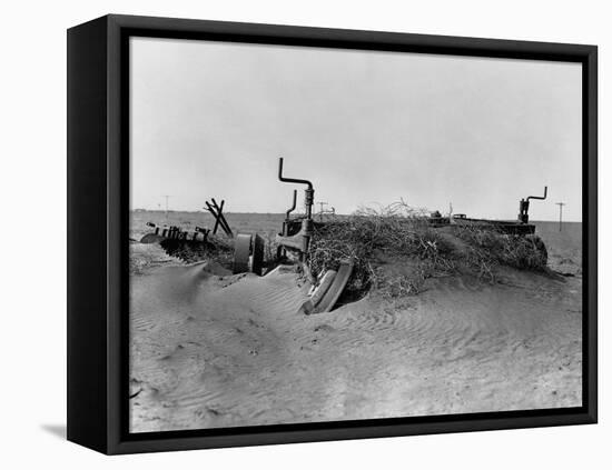 Farm Machinery Buried in Sand-null-Framed Premier Image Canvas