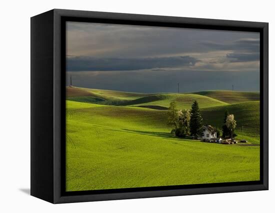 Farm near Colfax at Dusk, Palouse, Washington, USA-Charles Sleicher-Framed Premier Image Canvas