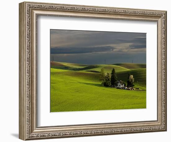 Farm near Colfax at Dusk, Palouse, Washington, USA-Charles Sleicher-Framed Photographic Print