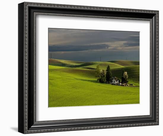 Farm near Colfax at Dusk, Palouse, Washington, USA-Charles Sleicher-Framed Photographic Print