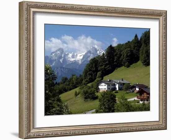 Farm Near Maria Gern and Watzmann, Berchtesgadener Land, Bavaria, Germany, Europe-Hans Peter Merten-Framed Photographic Print