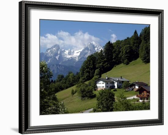 Farm Near Maria Gern and Watzmann, Berchtesgadener Land, Bavaria, Germany, Europe-Hans Peter Merten-Framed Photographic Print