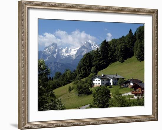 Farm Near Maria Gern and Watzmann, Berchtesgadener Land, Bavaria, Germany, Europe-Hans Peter Merten-Framed Photographic Print