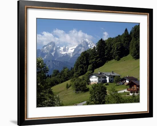 Farm Near Maria Gern and Watzmann, Berchtesgadener Land, Bavaria, Germany, Europe-Hans Peter Merten-Framed Photographic Print