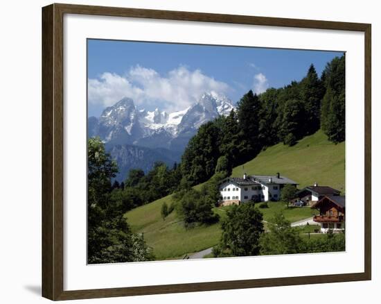 Farm Near Maria Gern and Watzmann, Berchtesgadener Land, Bavaria, Germany, Europe-Hans Peter Merten-Framed Photographic Print