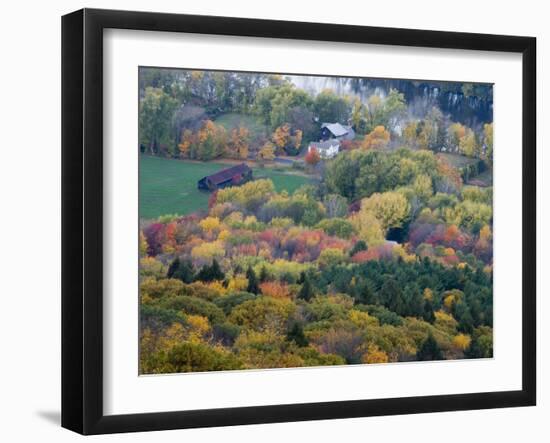 Farm next to the Connecticut River in Hadley, Massachusetts, USA-Jerry & Marcy Monkman-Framed Photographic Print